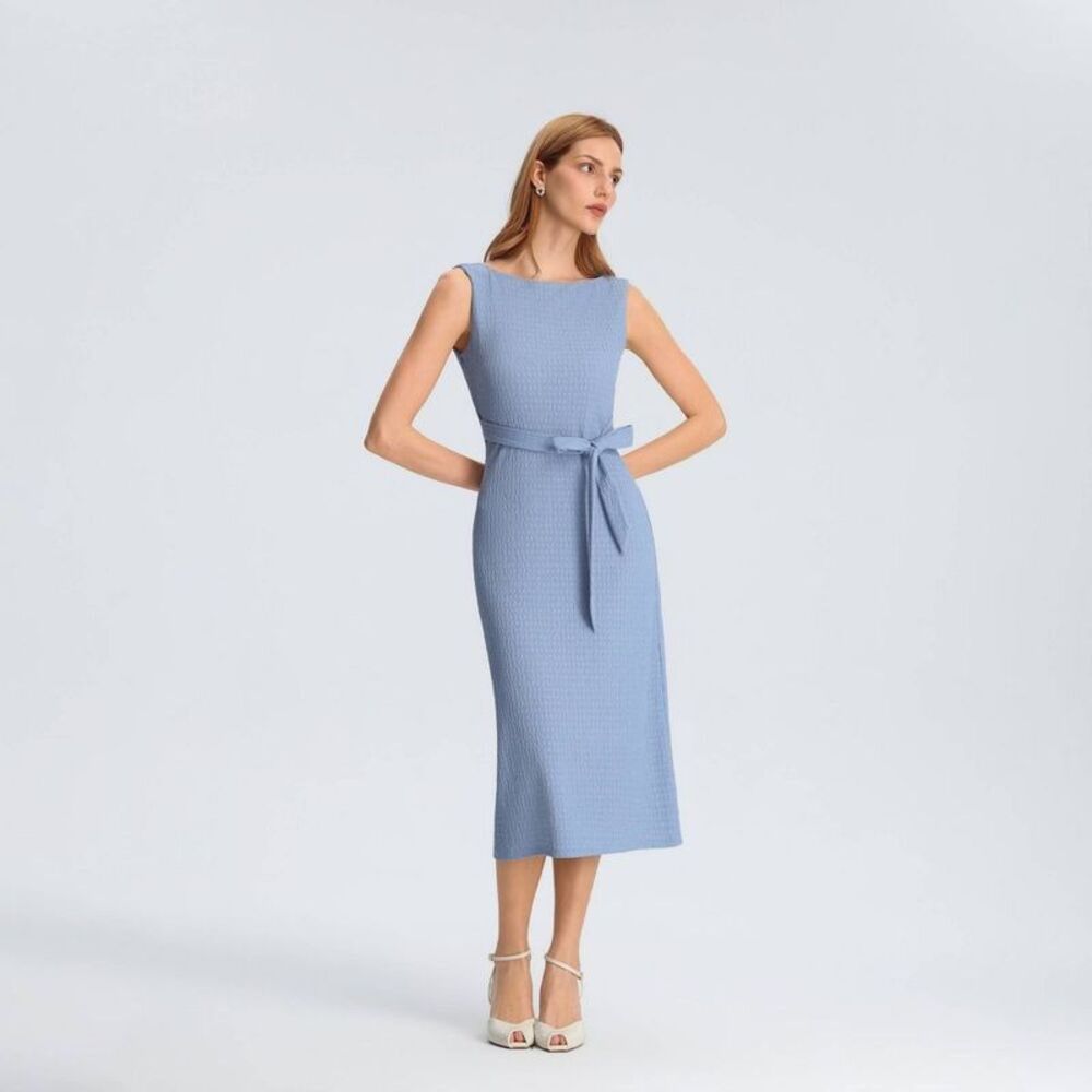 A New Day - Women's Open Back Midi Dress - A New Day Light Blu Blue - Picture 4 of 4